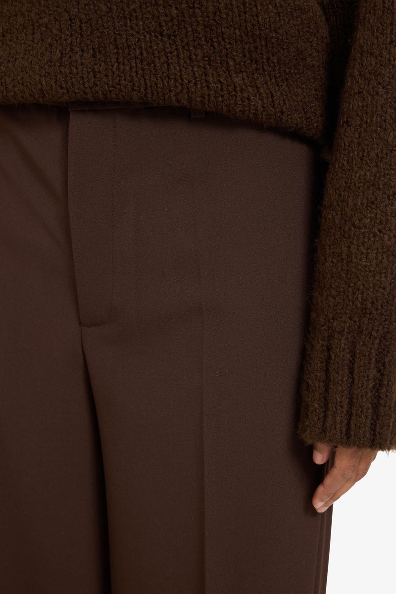 DeFacto Brown Woman Straight Fit Normal Waist Standard Length Trousers Casual - Image 4